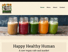 Tablet Screenshot of happyhealthyhumancafe.com